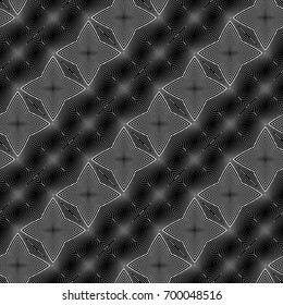 Design seamless monochrome striped pattern. Abstract textured background. Vector art. No gradient