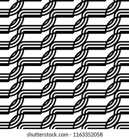 Design seamless monochrome stripy pattern. Abstract background. Vector art