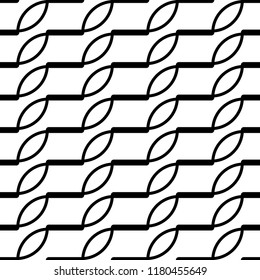 Design seamless monochrome stripy pattern. Abstract background. Vector art