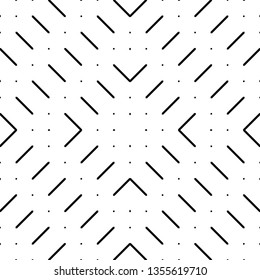 Design seamless monochrome stripy pattern. Abstract geometric background. Vector art