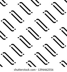 Design seamless monochrome stripy pattern. Abstract background. Vector art