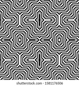 Design seamless monochrome stripy pattern. Abstract grating background. Vector art