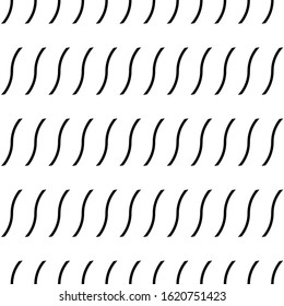 Design seamless monochrome stripy pattern. Abstract wavy background. Vector art