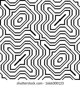 Entwurf eines nahtlosen monochromen Streifenmusters. Abstrakter grauer Hintergrund. Vektorillustration