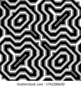 Design seamless monochrome stripy pattern. Abstract grating background. Vector art