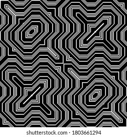 Design seamless monochrome stripy pattern. Abstract grating background. Vector art