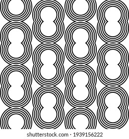 Design seamless monochrome stripy pattern. Abstract decorative background. Vector art