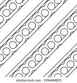Design seamless monochrome stripy pattern. Abstract geometric background. Vector art