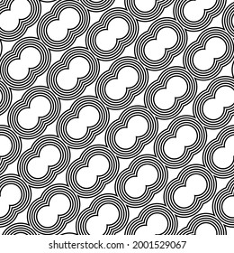 Diseñar un patrón de rayas monocromáticas sin fisuras. Resumen de fondo decorativo. Arte vectorial
