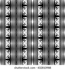Design seamless monochrome stripy pattern. Abstract background. Vector art. No gradient