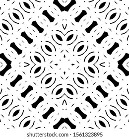 Design seamless monochrome tiled pattern. Abstract grating background. Vector art