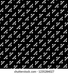 Design seamless monochrome triangle pattern. Abstract background. Vector art