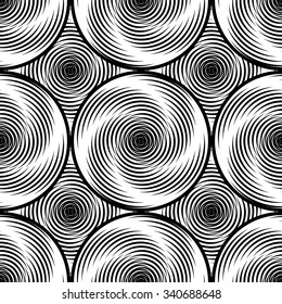 Design seamless monochrome twirl movement background. Abstract decorative pattern. Vector art. No gradient