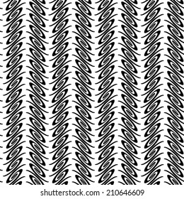 Design seamless monochrome vertical decorative pattern. Abstract background. Vector art