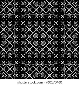 Design seamless monochrome waving decorative pattern. Abstract background. Vector art