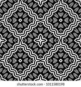 Design seamless monochrome waving pattern. Abstract zigzag background. Vector art