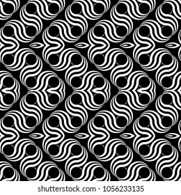 Design seamless monochrome waving pattern. Abstract zigzag background. Vector art
