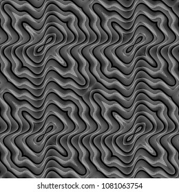 Design seamless monochrome waving pattern. Abstract lines background. Vector art. No gradient