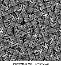 Design seamless monochrome waving pattern. Abstract background. Vector art. No gradient