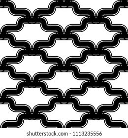 Design seamless monochrome waving pattern. Abstract background. Vector art. No gradient