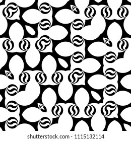 Design seamless monochrome waving pattern. Abstract zigzag background. Vector art