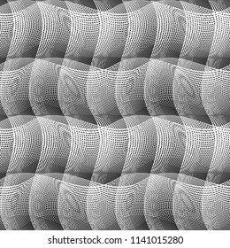 Design seamless monochrome waving pattern. Abstract background. Vector art. No gradient