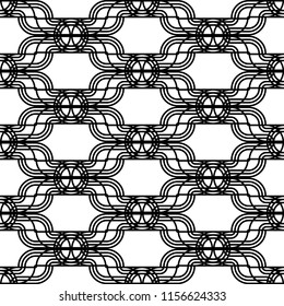Design seamless monochrome waving pattern. Abstract background. Vector art. No gradient
