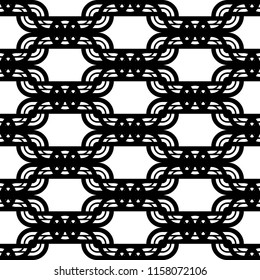 Design seamless monochrome waving pattern. Abstract background. Vector art. No gradient