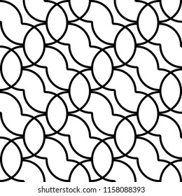 Design seamless monochrome waving pattern. Abstract background. Vector art