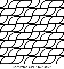 Design seamless monochrome waving pattern. Abstract background. Vector art