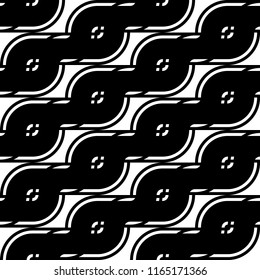 Design seamless monochrome waving pattern. Abstract background. Vector art