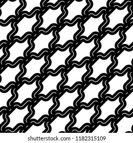 Design seamless monochrome waving pattern. Abstract background. Vector art. No gradient