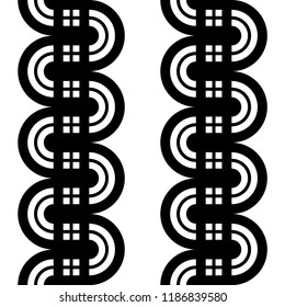 Design seamless monochrome waving pattern. Abstract lines textured background. Vector art