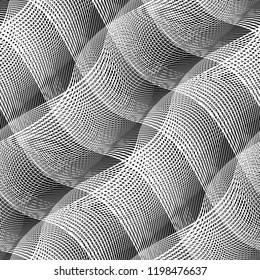Design seamless monochrome waving pattern. Abstract background. Vector art. No gradient