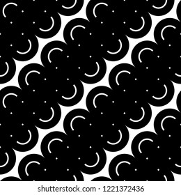 Design seamless monochrome waving pattern. Abstract lines textured background. Vector art. No gradient
