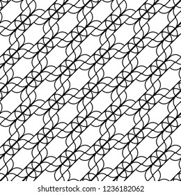 Design seamless monochrome waving pattern. Abstract background. Vector art. No gradient