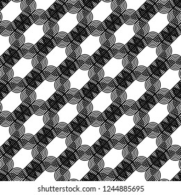 Design seamless monochrome waving pattern. Abstract background. Vector art. No gradient