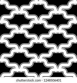 Design seamless monochrome waving pattern. Abstract background. Vector art. No gradient
