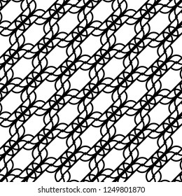 Design seamless monochrome waving pattern. Abstract background. Vector art. No gradient
