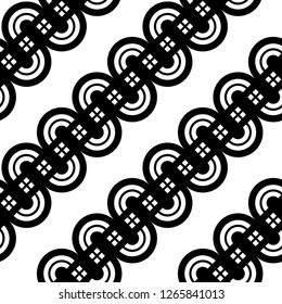 Design seamless monochrome waving pattern. Abstract lines textured background. Vector art