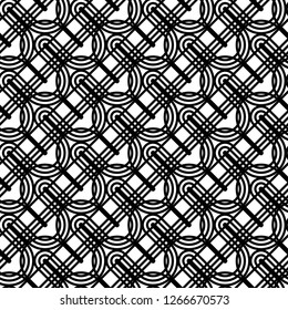 Design seamless monochrome waving pattern. Abstract lines textured background. Vector art