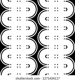 Design seamless monochrome waving pattern. Abstract lines textured background. Vector art