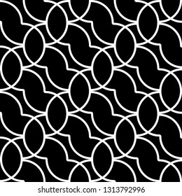 Design seamless monochrome waving pattern. Abstract background. Vector art