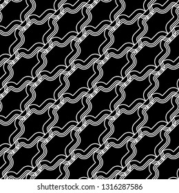 Design seamless monochrome waving pattern. Abstract background. Vector art