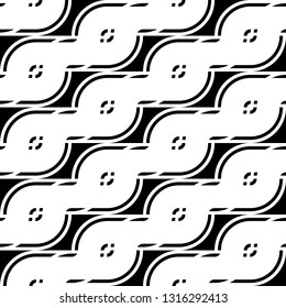 Design seamless monochrome waving pattern. Abstract background. Vector art