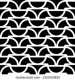 Design seamless monochrome waving pattern. Abstract background. Vector art