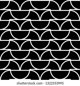 Design seamless monochrome waving pattern. Abstract background. Vector art