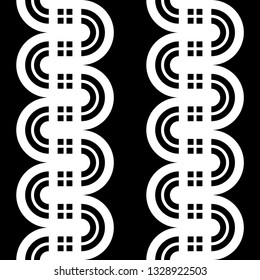 Design seamless monochrome waving pattern. Abstract lines textured background. Vector art
