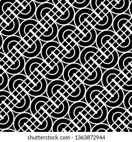 Design seamless monochrome waving pattern. Abstract background. Vector art