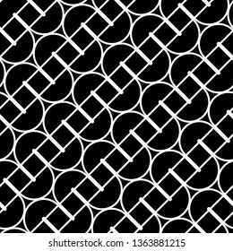 Design seamless monochrome waving pattern. Abstract background. Vector art